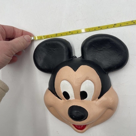 Vintage MICKEY MOUSE Head Mold 3D Disney Painted Face Wall Hanging - Picture 7 of 7